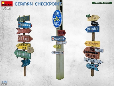 German Checkpoint - 3t Cargo Truck 3,6-36s & Kfz.1 Type 170vk With Feldgendarmerie (Big Set) - zdjęcie 59