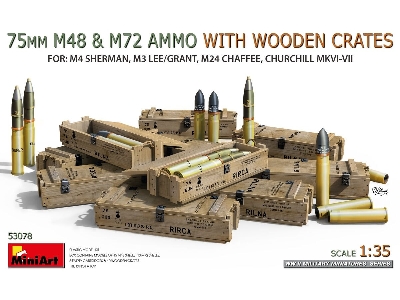 75 Mm M48 & M72 Ammo With Wooden Crates - zdjęcie 1
