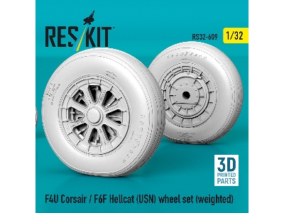 F4u Corsair / F6f Hellcat (Us Navy) - Weighted Wheel Set (3d-printed) - zdjęcie 3
