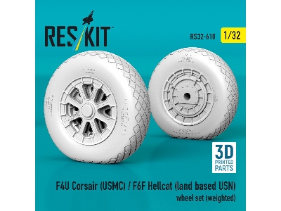 F4u Corsair (Usmc) / F6f Hellcat (Land Based Us Navy) - Weighted Wheel Set (3d-printed) - zdjęcie 3