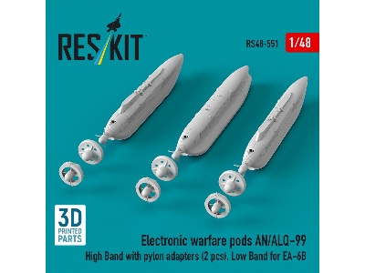 Ea-6 B Prowler - Electronic Warfare Pods An/Alq-99 High Band With Pylon Adapters (2 Pcs), Low Band (3d-printed) - zdjęcie 2