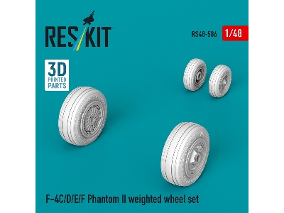 Mcdonnell Douglas F-4 C/D/E/F Phantom Ii - Weighted Wheel Set (3d-printed) - zdjęcie 2