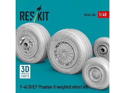 Mcdonnell Douglas F-4 C/D/E/F Phantom Ii - Weighted Wheel Set (3d-printed) - zdjęcie 3