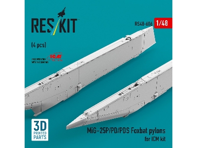 Mig-25 P / Pd / Pds Foxbat - 3d-printed Pylons (4 Pcs / For Icm Kits) - zdjęcie 4