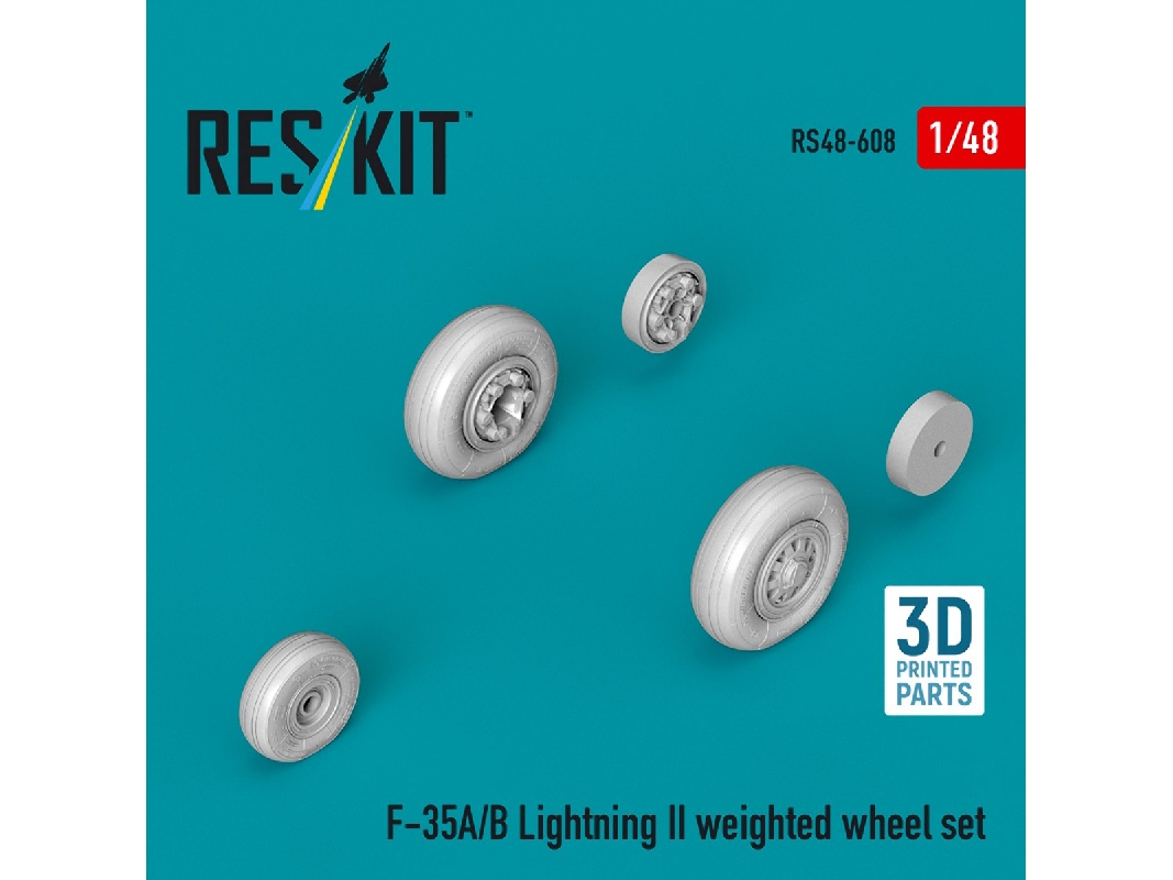 Lockheed Martin F-35 A/B Lightning Ii - Weighted Wheel Set (3d-printed) - zdjęcie 1