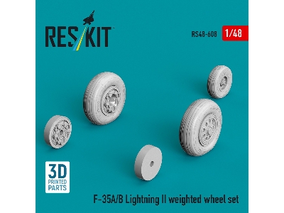 Lockheed Martin F-35 A/B Lightning Ii - Weighted Wheel Set (3d-printed) - zdjęcie 2