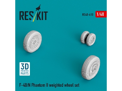 Mcdonnell Douglas F-4 B/N Phantom Ii - Weighted Wheel Set (3d-printed) - zdjęcie 2