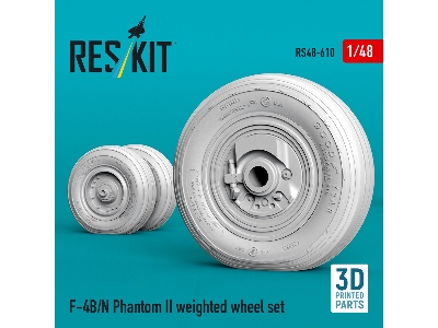 Mcdonnell Douglas F-4 B/N Phantom Ii - Weighted Wheel Set (3d-printed) - zdjęcie 3