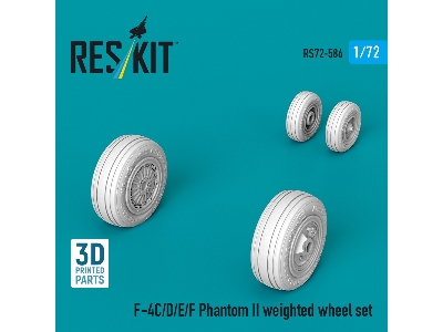 Mcdonnell Douglas F-4 C/D/E/F Phantom Ii - Weighted Wheel Set (3d-printed) - zdjęcie 2