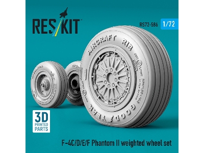 Mcdonnell Douglas F-4 C/D/E/F Phantom Ii - Weighted Wheel Set (3d-printed) - zdjęcie 3
