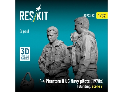 F-4 Phantom Ii Us Navy Pilots (1970s) - Standing Scene 2 (2 Figures / 3d-printed) - zdjęcie 3