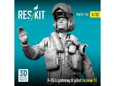 Lockheed Martin F-35 Lightning Ii - Pilot Scene 1 (1 Figure / 3d-printed) - zdjęcie 2