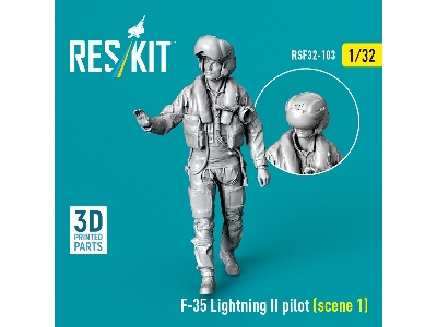 Lockheed Martin F-35 Lightning Ii - Pilot Scene 1 (1 Figure / 3d-printed) - zdjęcie 3