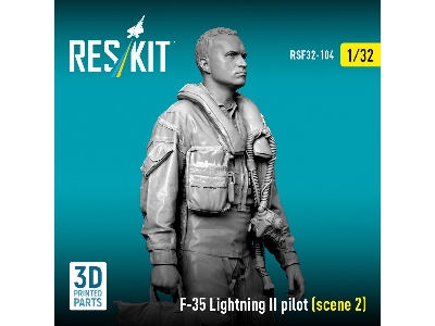 Lockheed Martin F-35 Lightning Ii - Pilot Scene 2 (1 Figure / 3d-printed) - zdjęcie 2