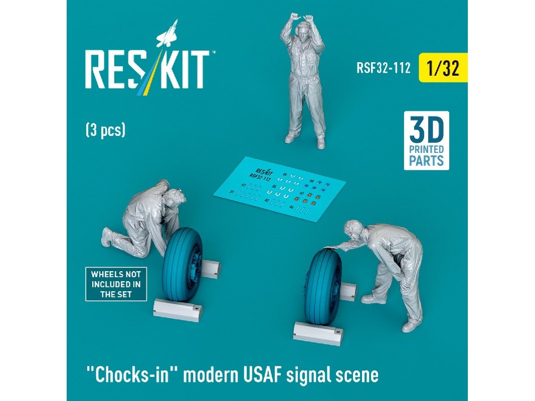 Chocks-in Modern Usaf Signal Scene (3 Figures / 3d-printed) - zdjęcie 1