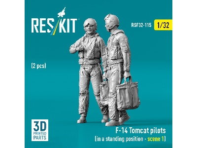 F-14 Tomcat Pilots In A Standing Position Scene 1 (2 Figures / 3d-printed) - zdjęcie 2