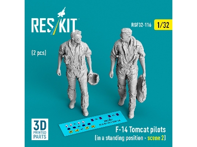 F-14 Tomcat Pilots In A Standing Position Scene 2 (2 Figures / 3d-printed) - zdjęcie 1