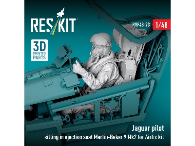 Jaguar Pilot Sitting In Ejection Seat Martin-baker 9 Mk2 (For Airfix Kits / 3d-printed) - zdjęcie 3