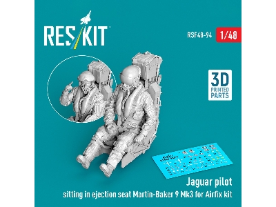 Jaguar Pilot Sitting In Ejection Seat Martin-baker 9 Mk3 (For Airfix Kits / 3d-printed) - zdjęcie 1