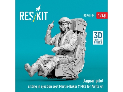 Jaguar Pilot Sitting In Ejection Seat Martin-baker 9 Mk3 (For Airfix Kits / 3d-printed) - zdjęcie 3