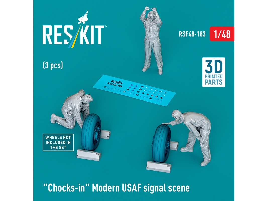 Chocks-in Modern Usaf Signal Scene (3 Figures / 3d-printed) - zdjęcie 1