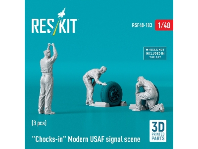 Chocks-in Modern Usaf Signal Scene (3 Figures / 3d-printed) - zdjęcie 2