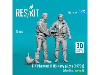F-4 Phantom Ii Us Navy Pilots (1970s) - Standing Scene 2 (2 Figures / 3d-printed) - zdjęcie 2