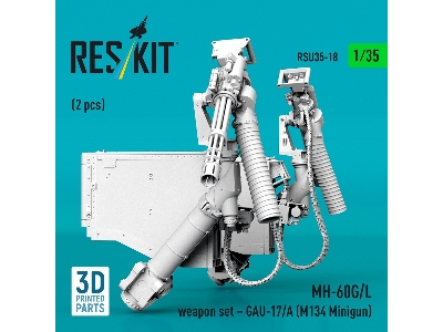 Sikorsky Mh-60 G/L - Gau-17/A (M134 Minigun) Weapon Set (2 Pcs / 3d-printed) - zdjęcie 2