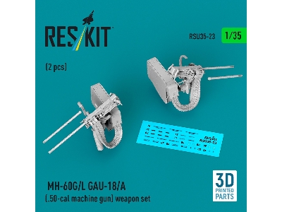 Sikorsky Mh-60 G/L - Gau-18/A (.50-cal Machine Gun) Weapon Set (2 Pcs / 3d-printed) - zdjęcie 1