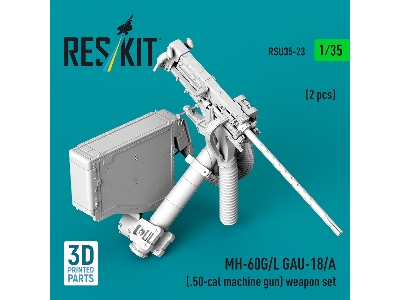 Sikorsky Mh-60 G/L - Gau-18/A (.50-cal Machine Gun) Weapon Set (2 Pcs / 3d-printed) - zdjęcie 3