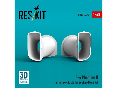 Mcdonnell Douglas F-4 Phantom Ii - Air Intake Ducts (For Zoukei Mura Kits / 3d-printed) - zdjęcie 3
