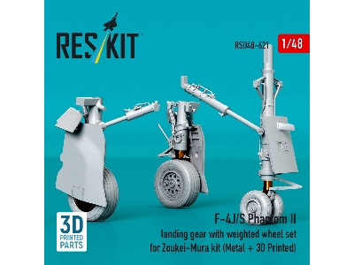 Mcdonnell Douglas F-4 J/S Phantom Ii - Landing Gear With Weighted Wheel Set (For Zoukei Mura Kits / Metal + 3d-printed) - zdjęc