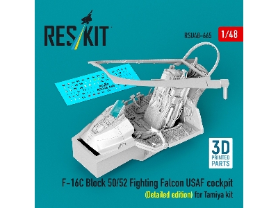 F-16 C Block 50/52 Fighting Falcon - Usaf Cockpit Detailed Edition (For Tamiya Kits / 3d-printed) - zdjęcie 1