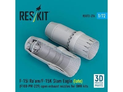 F-15i Ra'am And F-15k Slam Eagle (Late) - F100-pw-229 Open Exhaust Nozzles (For Gwh Kits / 3d Printed) - zdjęcie 1