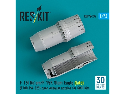F-15i Ra'am And F-15k Slam Eagle (Late) - F100-pw-229 Open Exhaust Nozzles (For Gwh Kits / 3d Printed) - zdjęcie 2