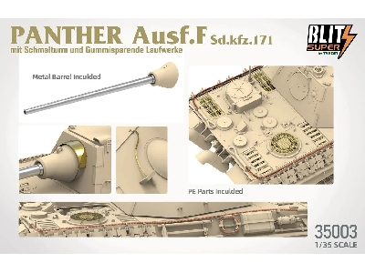 Panther Ausf. F Schmalturm w/ Rubber-Saving Steel Road Wheels - zdjęcie 3