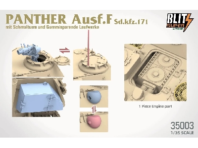 Panther Ausf. F Schmalturm w/ Rubber-Saving Steel Road Wheels - zdjęcie 4