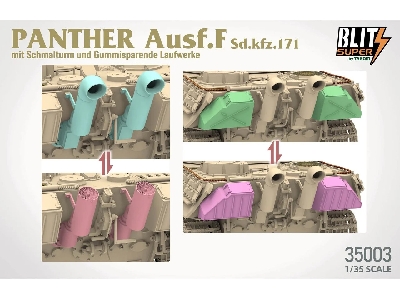 Panther Ausf. F Schmalturm w/ Rubber-Saving Steel Road Wheels - zdjęcie 5