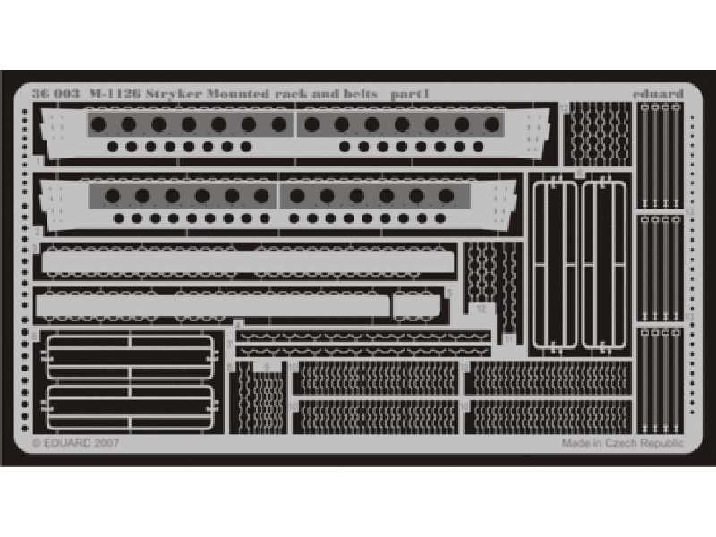  M-1126 Mounted rack and belts 1/35 - Afv Club - blaszki - zdjęcie 1