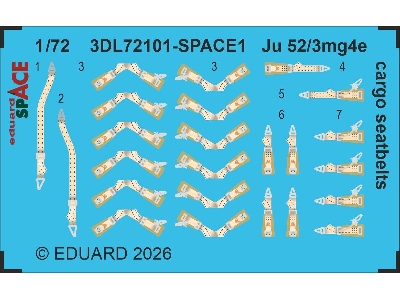 Junkers Ju 52/3mg4e - Cargo Seatbelts Space Set (For Airfix Kits) - zdjęcie 1