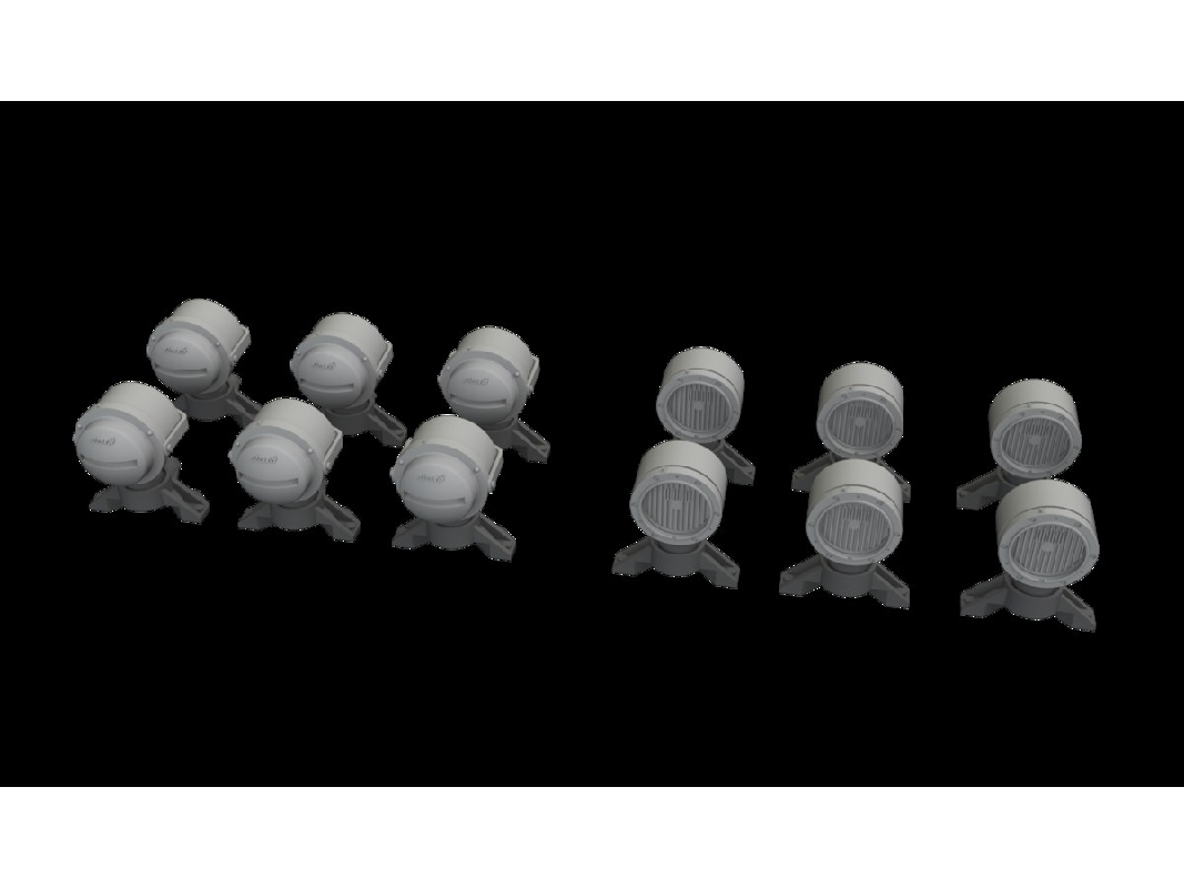 German Wwii Lamp Headlights (24 Pcs / 3d-printed) - zdjęcie 1