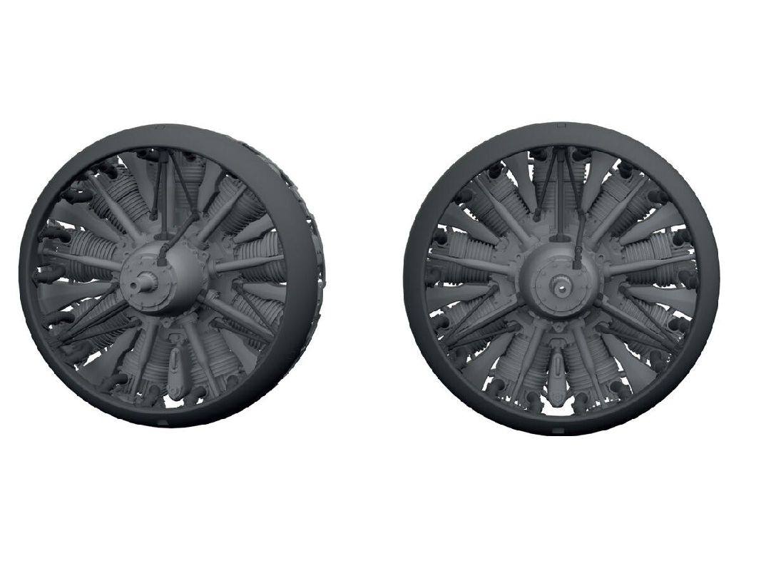 Handley Page Hampden Mk.I - Engines (For Icm Kits / 3d-printed) - zdjęcie 1