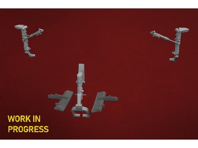 Mig-15 - Undercarriage Legs (For Eduard Kits / 3d-printed) - zdjęcie 1