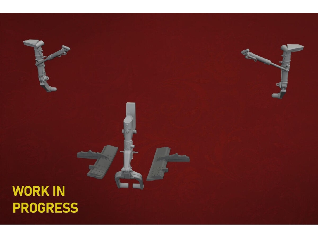 Mig-15 - Undercarriage Legs (For Eduard Kits / 3d-printed) - zdjęcie 1