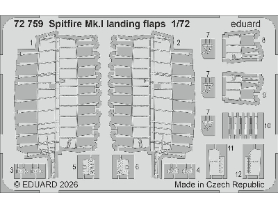 Supermarine Spitfire Mk.I - Landing Flaps (For Eduard Kits) - zdjęcie 1