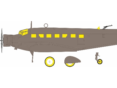 Junkers Ju 52/3mg4e - Mask Set (For Airfix Kits) - zdjęcie 1