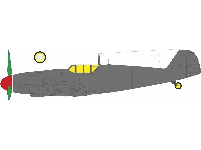 Messerschmitt Bf-109 G-6 Late Framed Canopy - Tface Mask Set (For Tamiya Kits) - zdjęcie 1