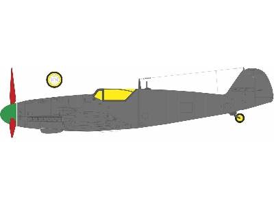 Messerschmitt Bf-109 G-6 Late Erla Canopy - Mask Set (For Tamiya Kits) - zdjęcie 1