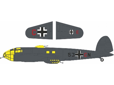 Heinkel He-111 P-1 - Code Letters Mask Set (For Revell Kits) - zdjęcie 1