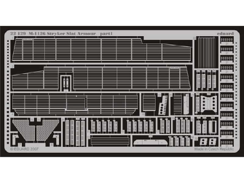 M-1126 slat armour 1/72 - Trumpeter - blaszki - zdjęcie 1 M-1126 slat armour 1/72 - Trumpeter - blaszki - zdjęcie 1